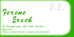 ferenc ersek business card